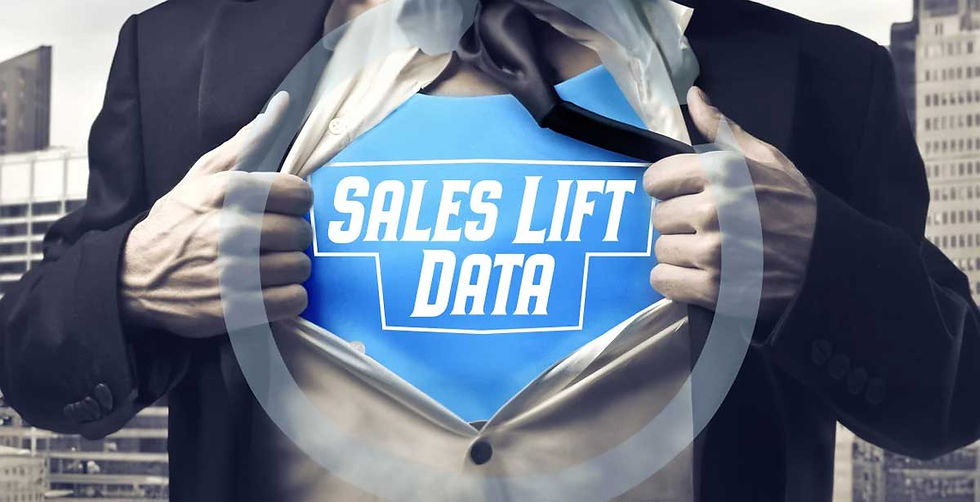 Person wearing a Circana sales lift data T-shirt under a business suit
