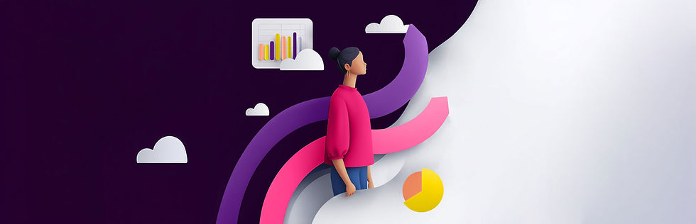 Liquid Data Go Solution graphic showing a person with abstract arrows behind them
